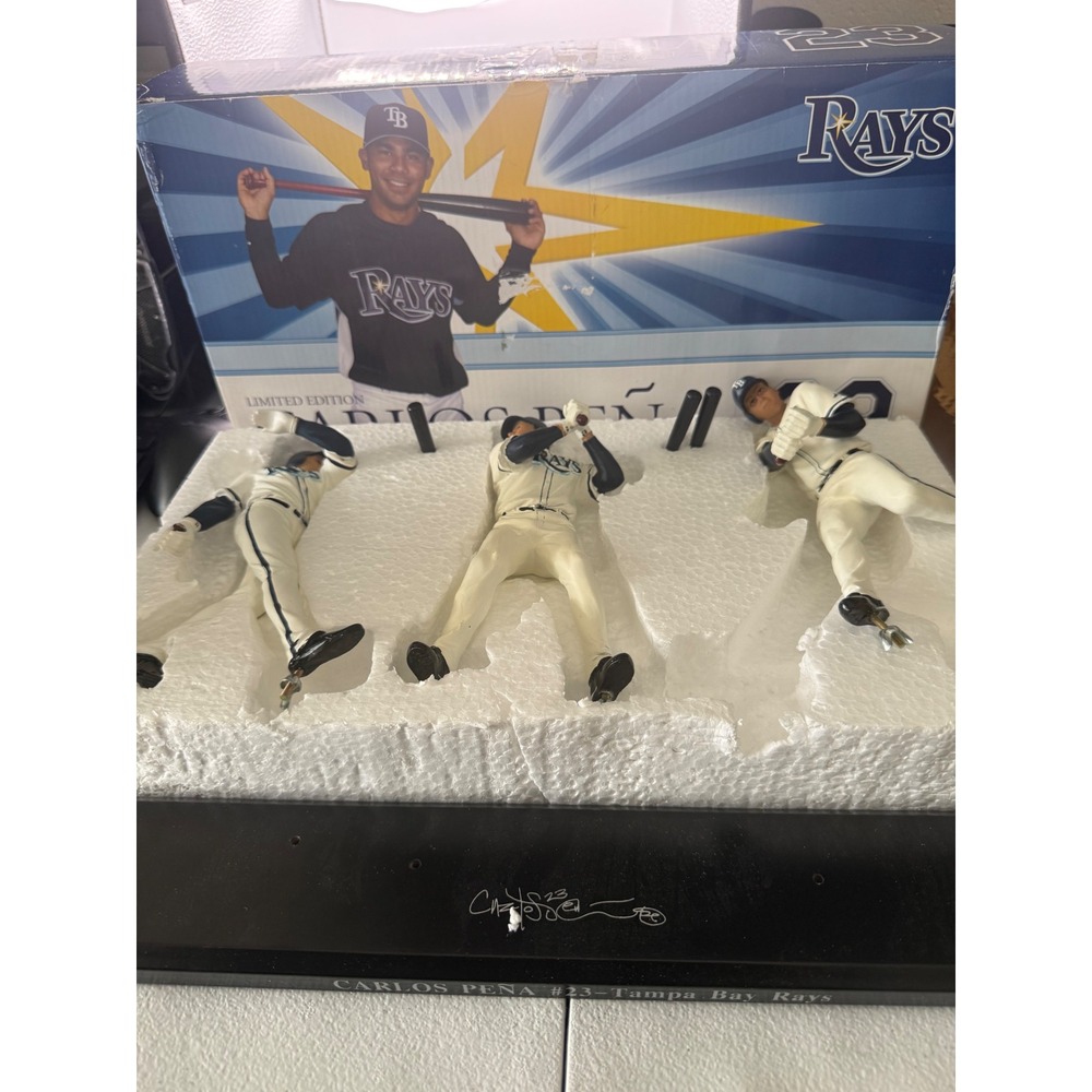 Carlos Pena Tampa Bay Rays Limited Edition Triple Figurine MLB #23 /1000 Boxed - Picture 3 of 5